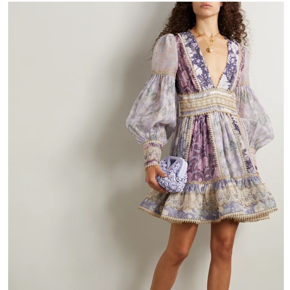 Zimmermann Celestial Zodiak gold mini dress 0